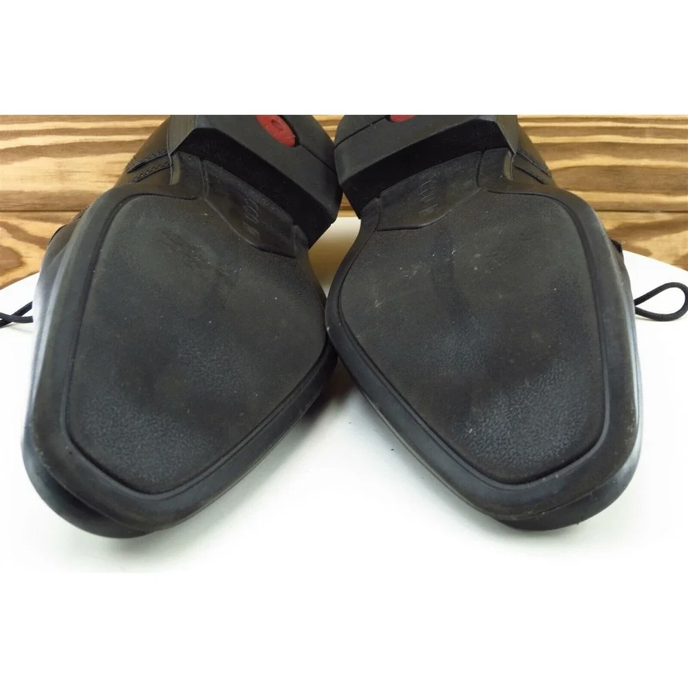 ECCO Men Derby Oxford Dress Shoes‎ Size 44 Black Leather Classic Comfort